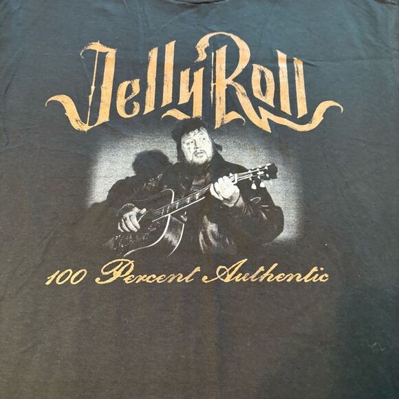 Black Graphic Jelly Roll Tshirt for Men Large 2023 - Picture 3 of 5